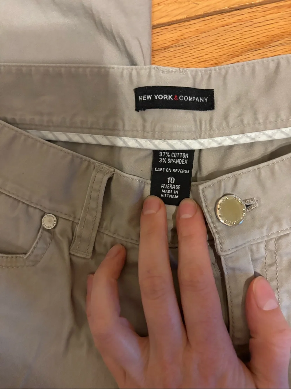 New York & Company Men's Chino Pants - Light Beige - Picture 3 of 3